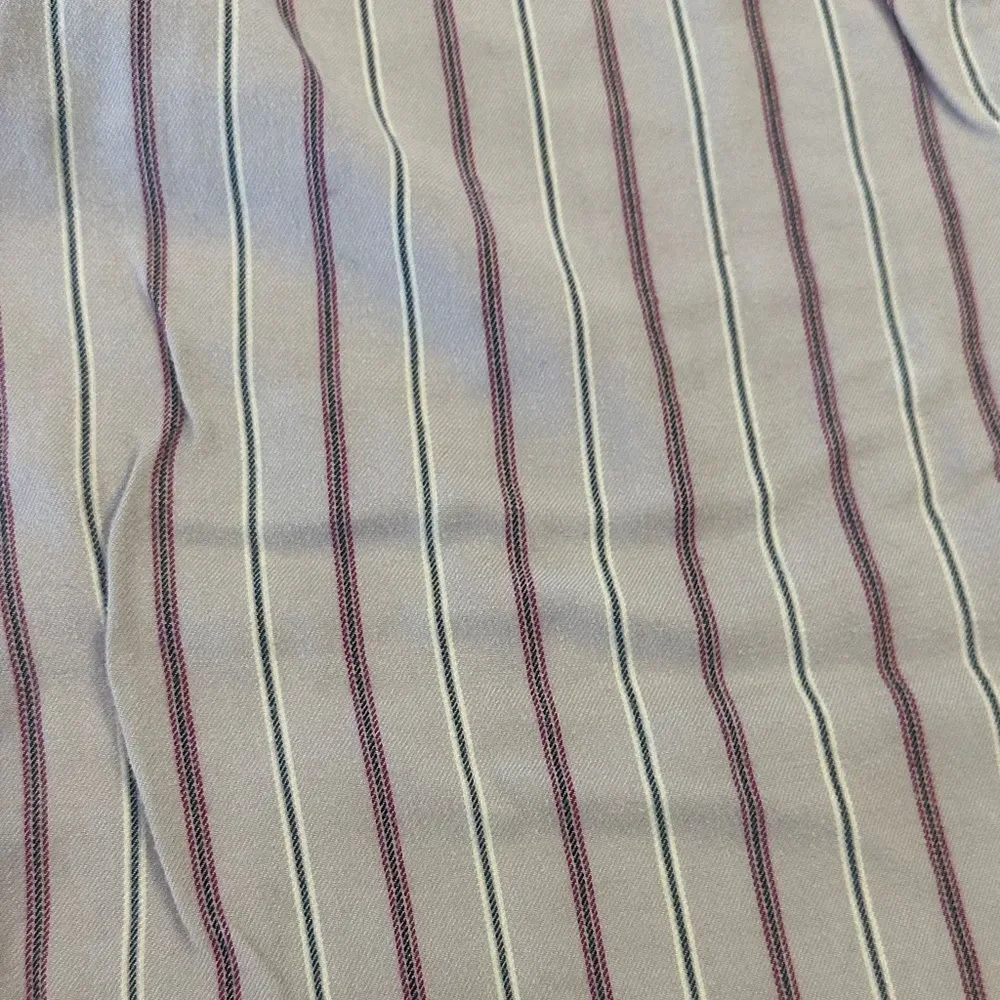 Victoria's Secret White Pajama Pants with Black and Red Stripes